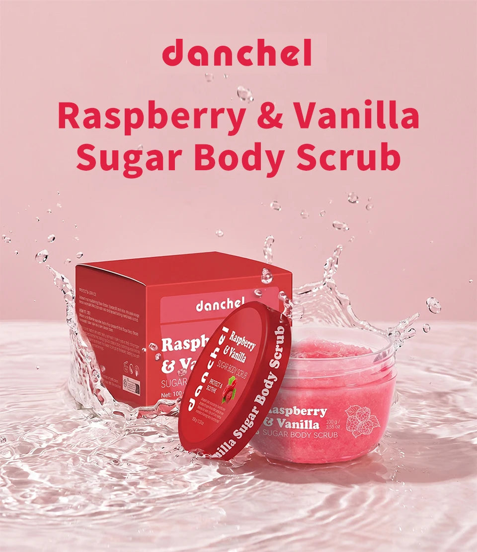 Raspberry & Vanilla Sugar Exfoliating Body Scrub - 7
