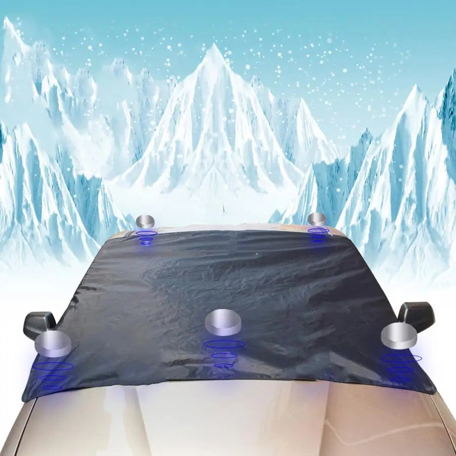 Magnetic Car Windshield Snow Cover for Winter Frost and Sun Protection - 5