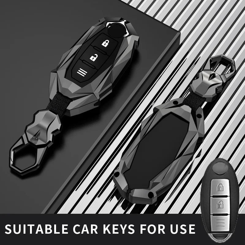 Protective Galvanized Alloy Car Key Case Cover for Nissan and Infiniti - 1
