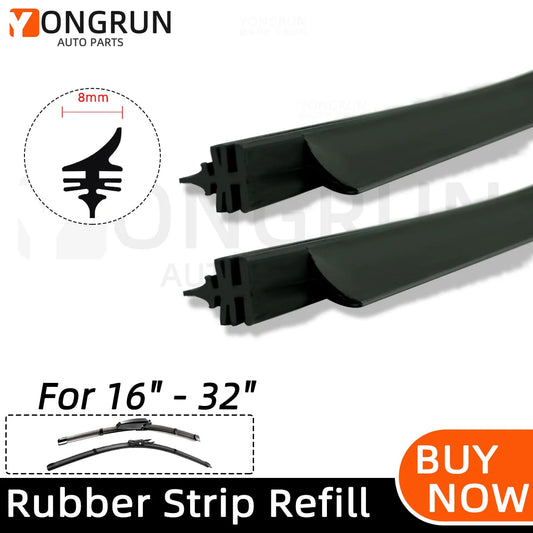 Natural Rubber Windshield Wiper Blade Refill Strip