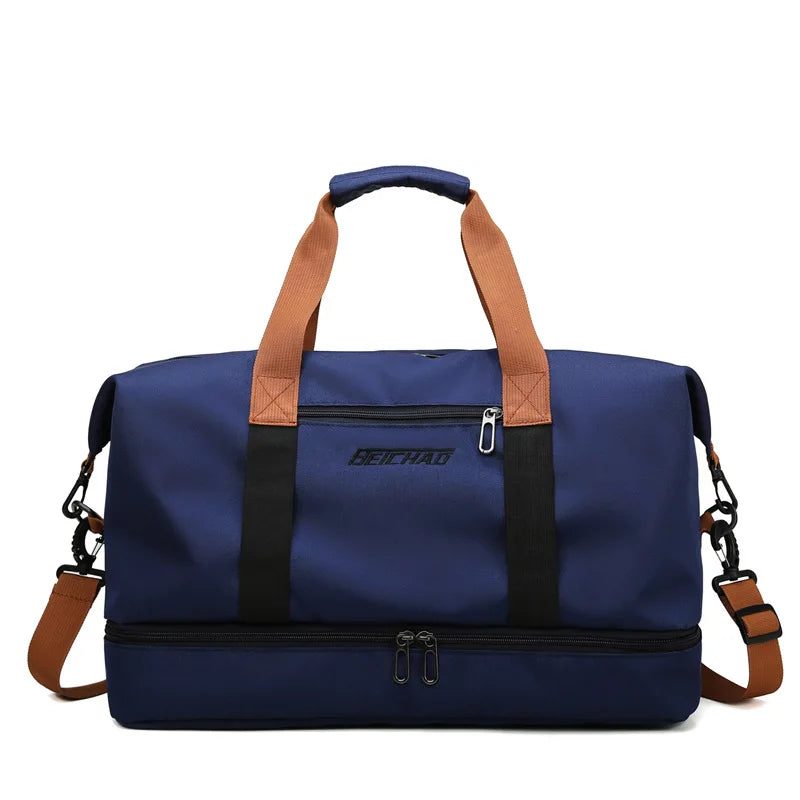 Large Capacity Travel Duffel Bag with Shoe Compartment