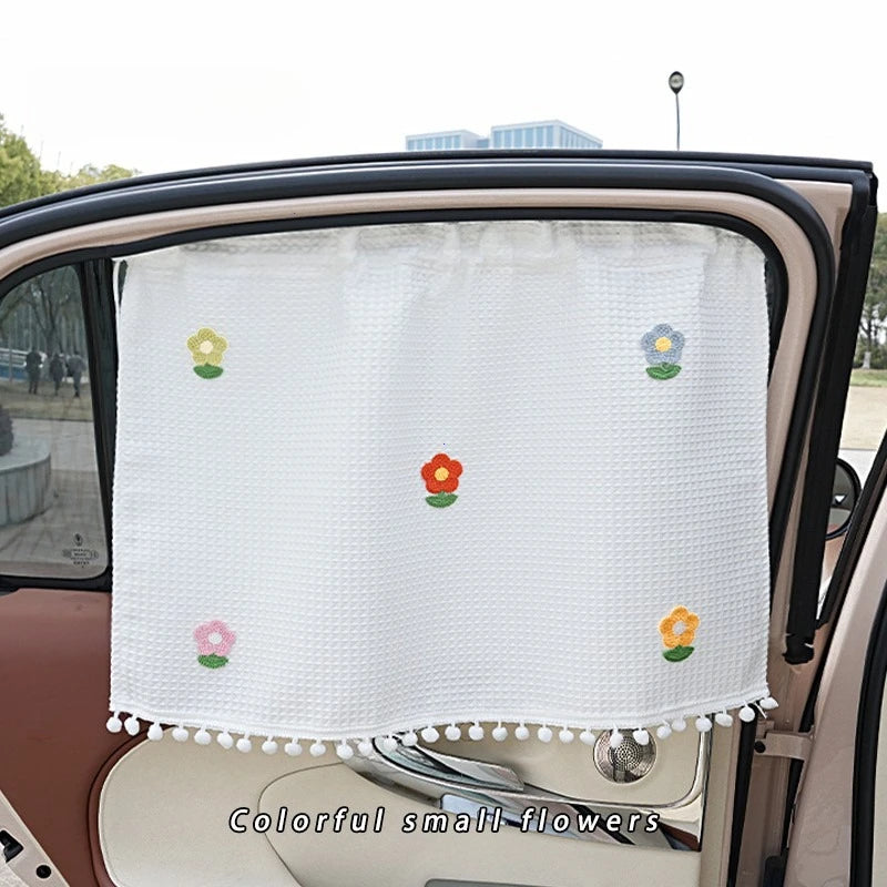 Heat Insulated Suction Cup Car Window Sunshade Curtain - 3