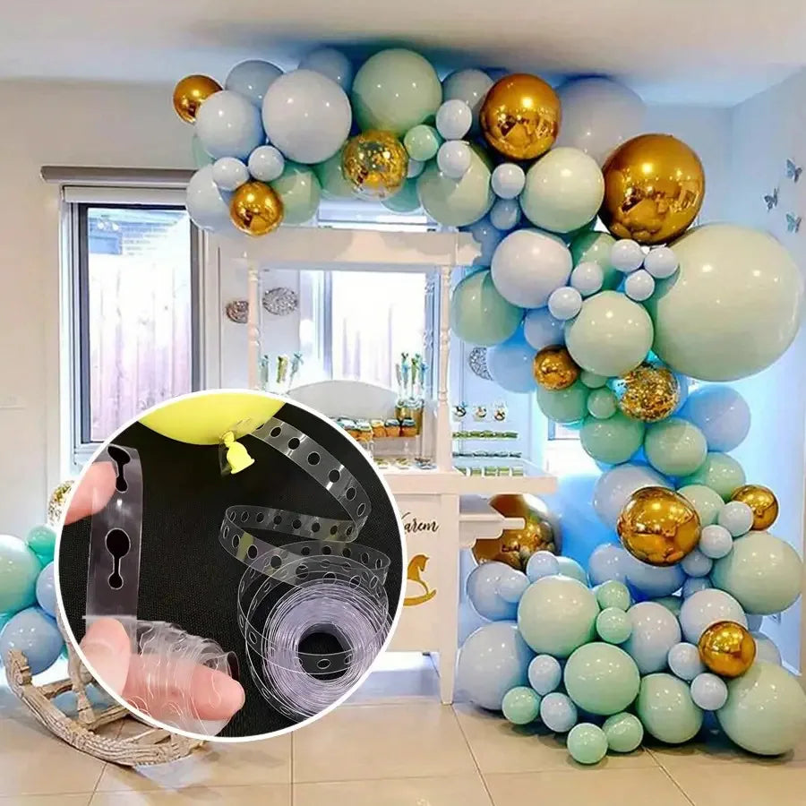 10m Balloon Arch Chain Double Hole Tape Strip for Party Decorations - 3