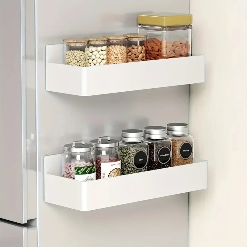 Magnetic Refrigerator Side Storage Rack for Kitchen and Laundry - 14