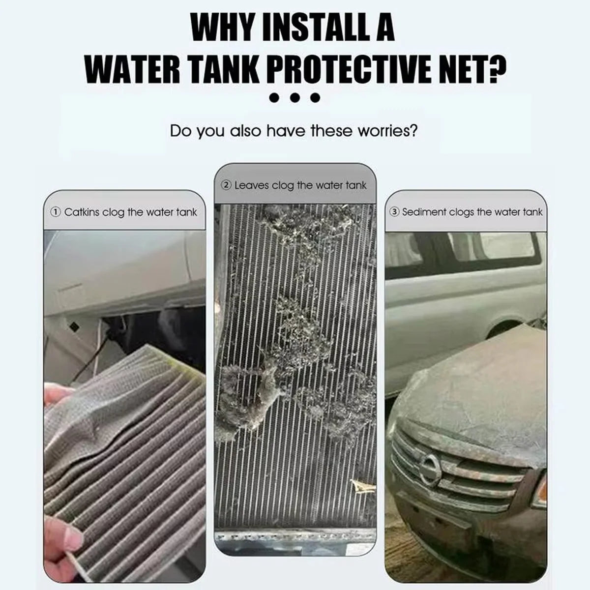 Universal Car Radiator Grille Net Insect Proof Condenser Protector - 5