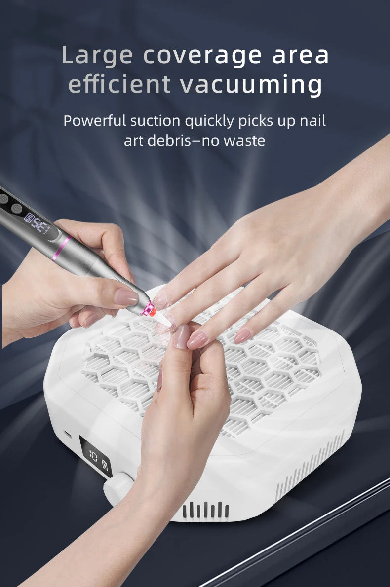 Cordless Rechargeable Nail Dust Collector with Powerful Suction - 10