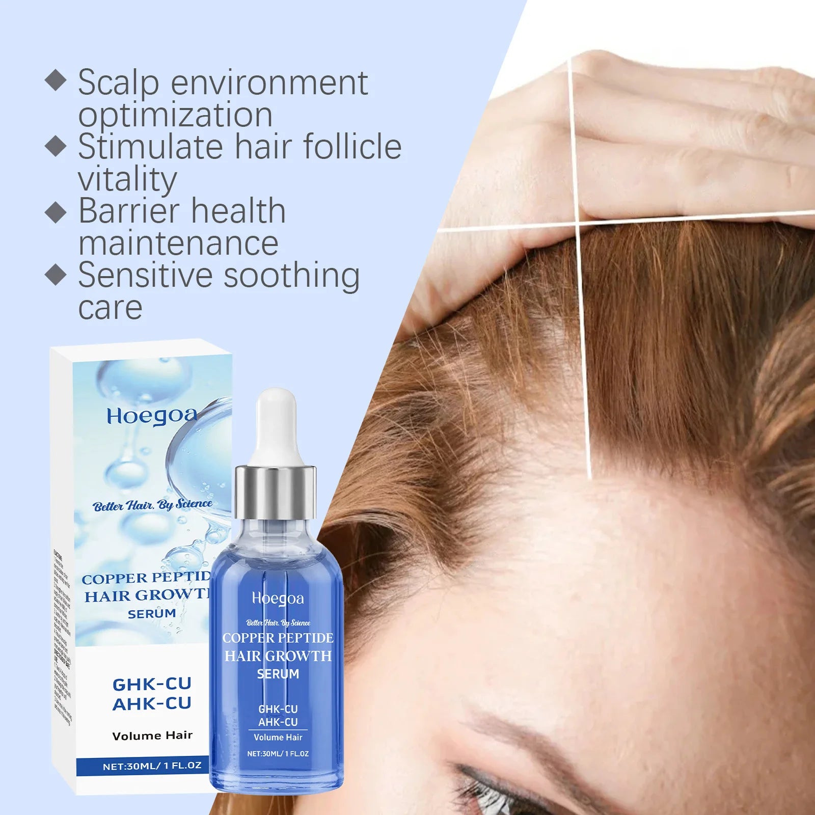 Copper Peptide Hair Growth Serum for Strengthening and Frizz Control - 11