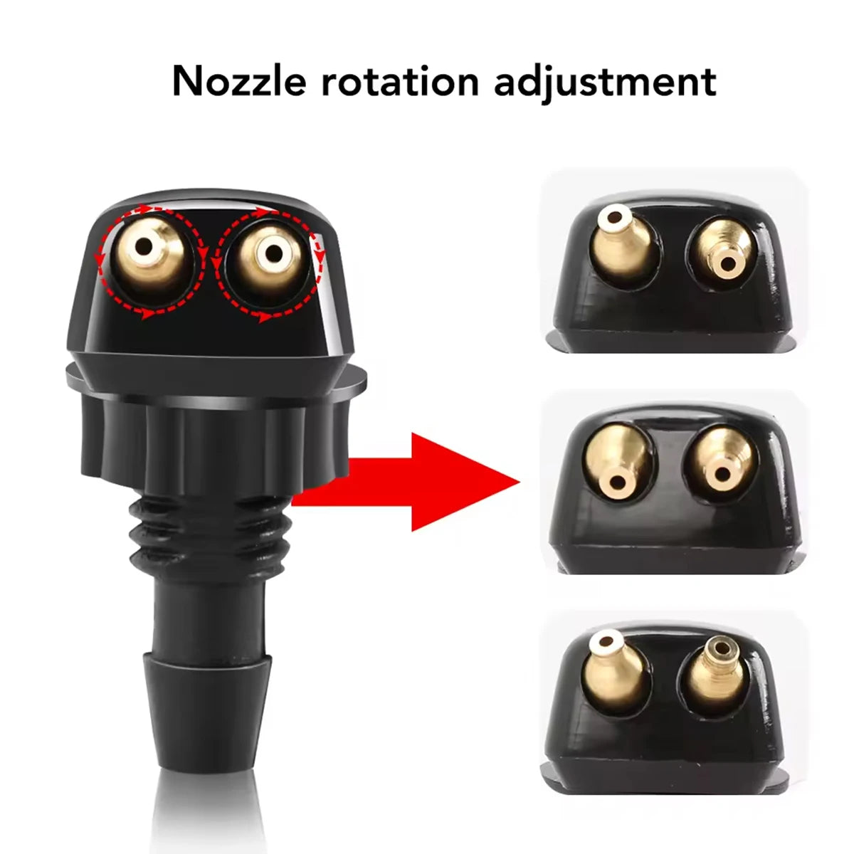 Adjustable Dual Hole Car Windshield Washer Nozzle Sprayer