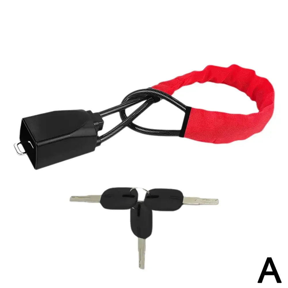 Anti-Theft Braided Steel Steering Wheel and Seat Belt Lock