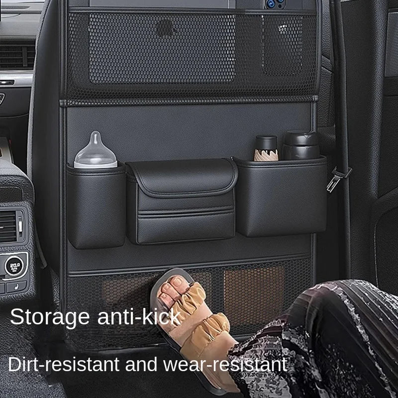 Car Backseat Organizer with Foldable Dining Table and Tablet Holder - 4