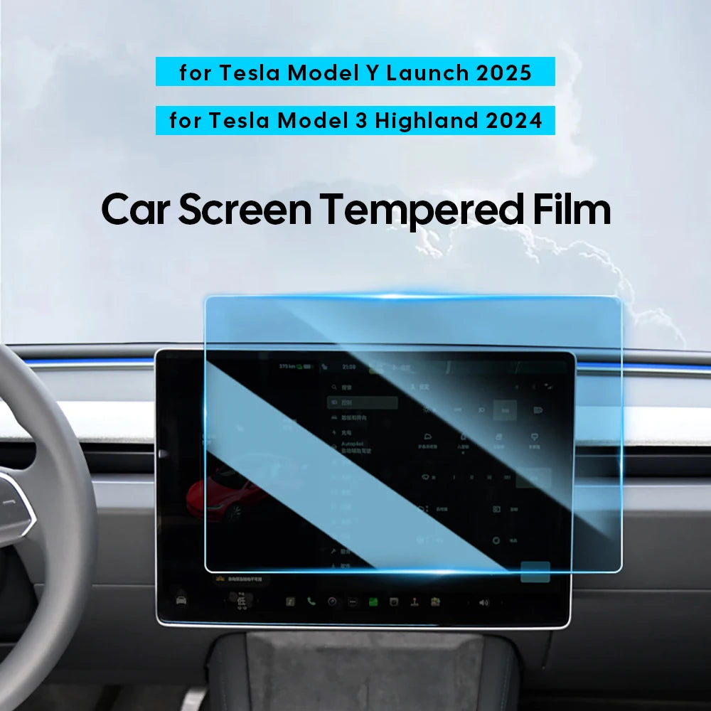 HD Tempered Glass Screen Protector for 2026 Tesla Model Y Juniper