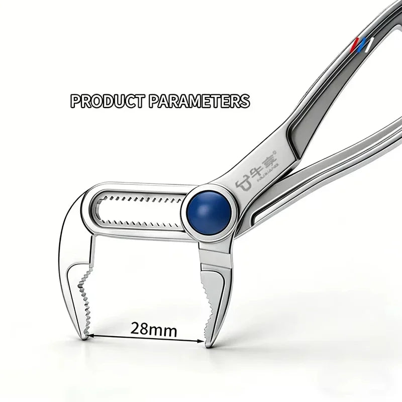 4-Inch Adjustable Plumbing Pipe Wrench for Tight Spaces