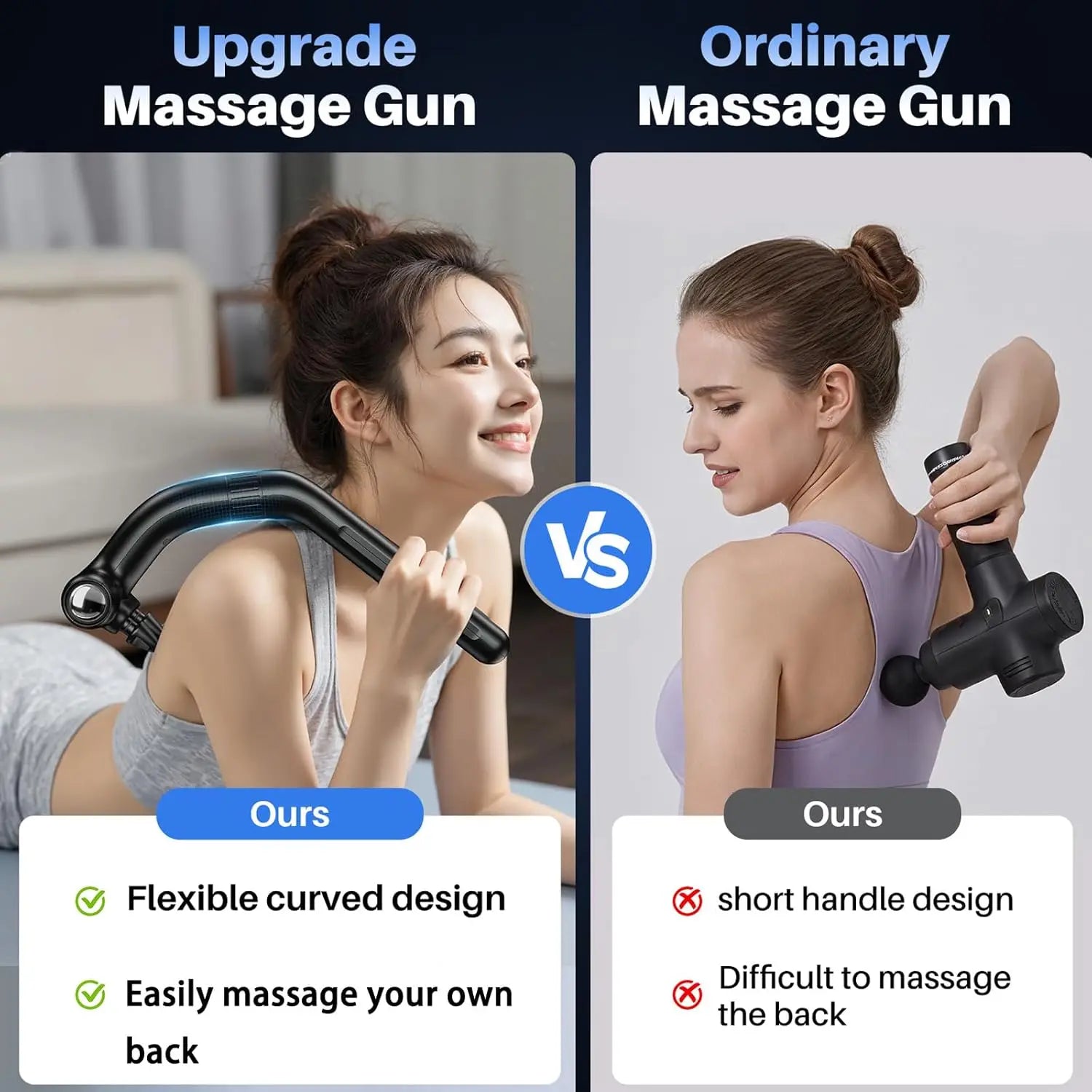 Dual-Head Percussion Massage Gun for Full Body Muscle Recovery - 4