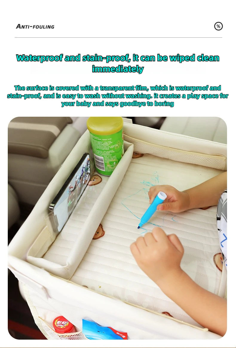 Foldable Kids Car Seat Travel Tray and Activity Table