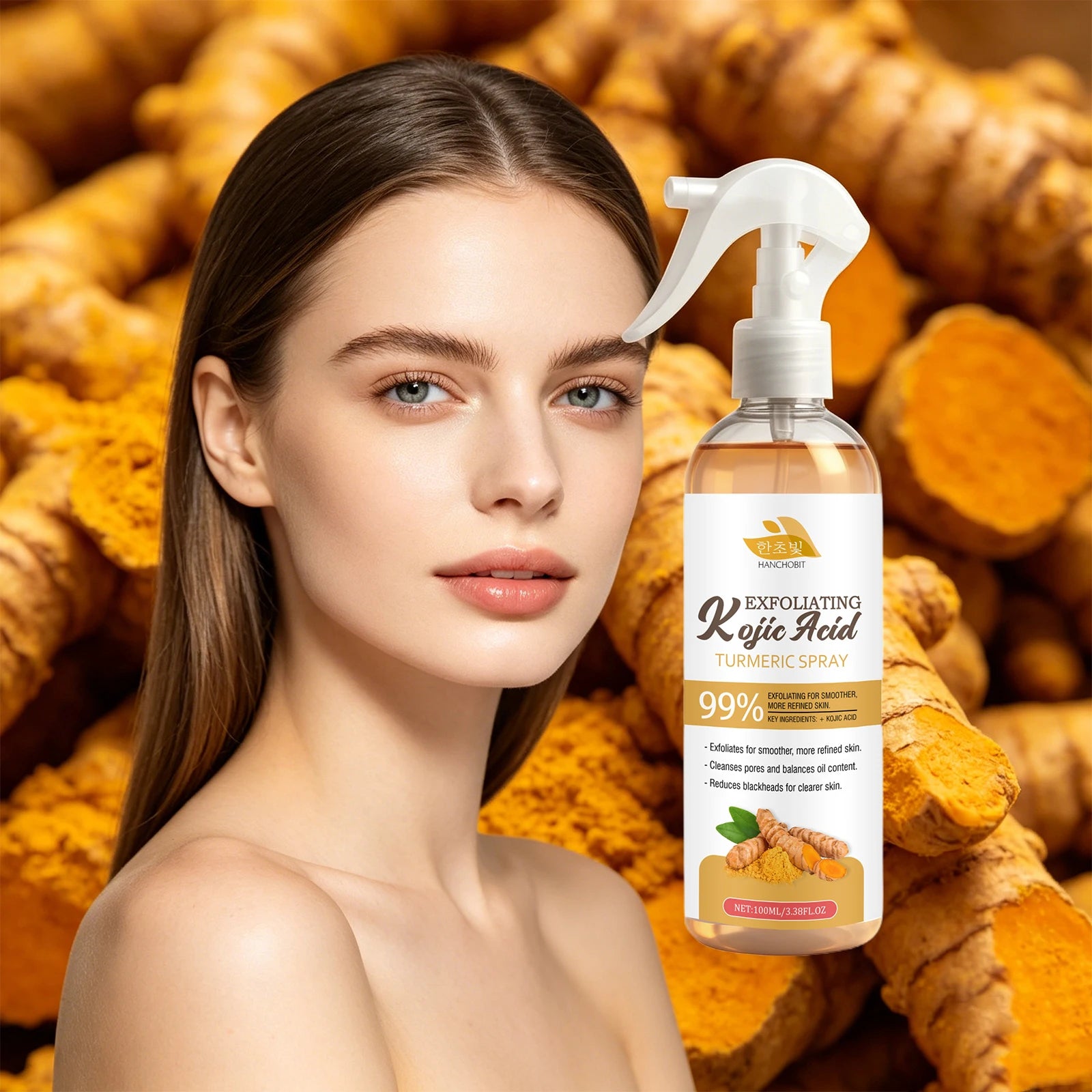 Kojic Acid Turmeric Exfoliating Facial Spray - 3