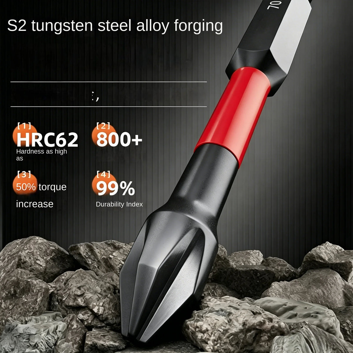 Magnetic Non-Slip Crosshead Drill Bit Set for Impact Drivers