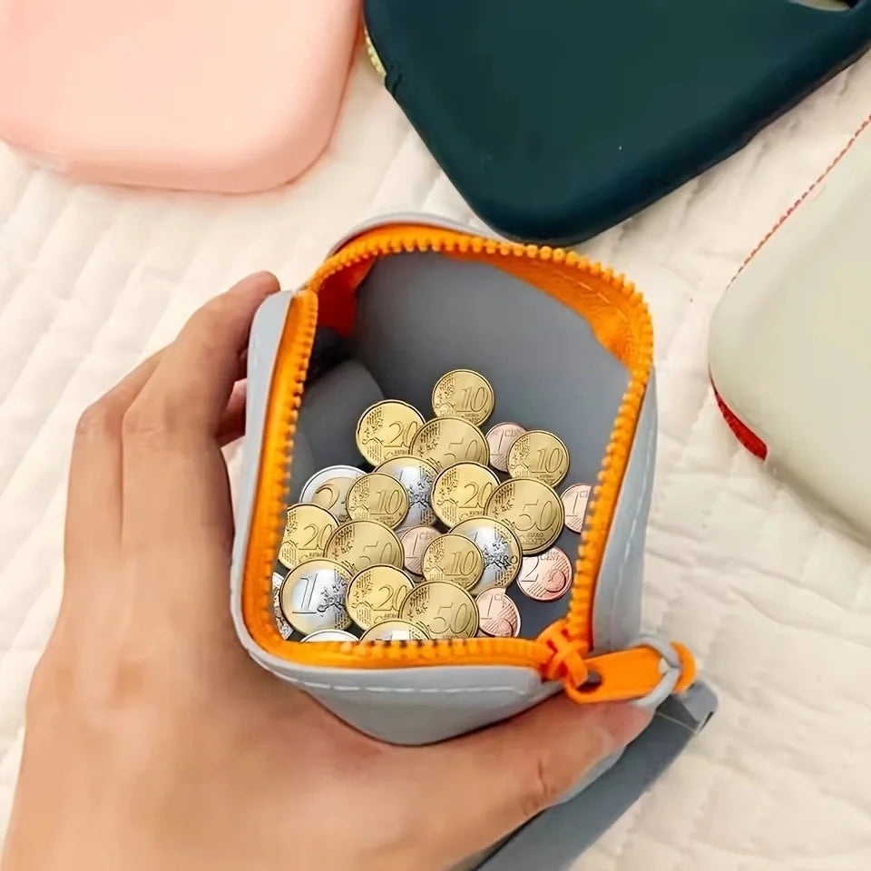 Portable Silicone Zipper Pouch for Small Accessories