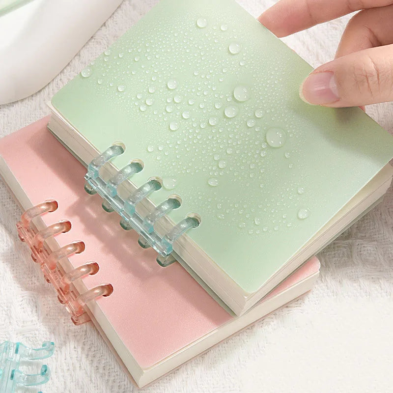 A7 Refillable Loose Leaf Binder Notebook with 5-Ring Cover - 5