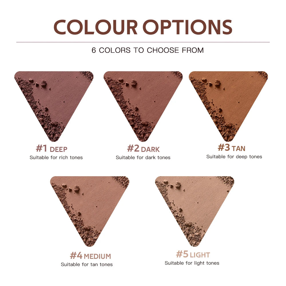 Long-Lasting Matte Bronzer Contour Powder for Face Shading