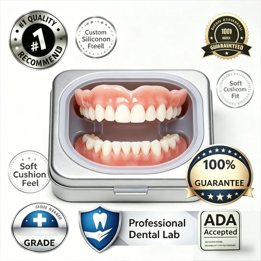 Adjustable Silicone Denture Set for Comfortable Smile