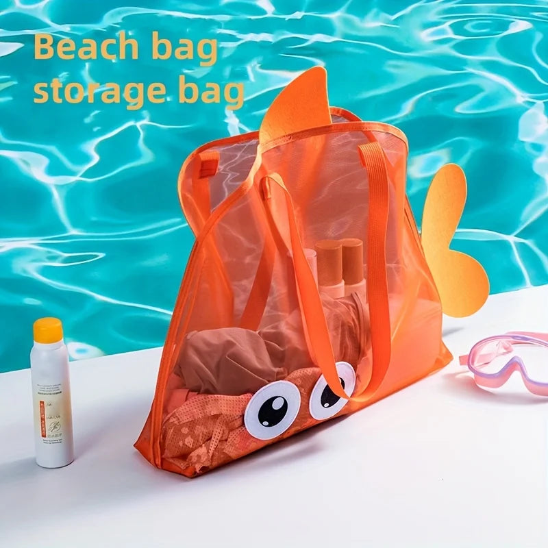 Large Foldable Mesh Beach Tote Bag for Family Vacation - 8