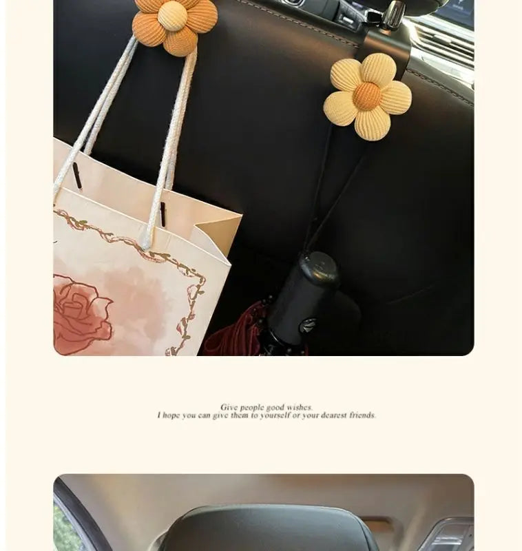 Universal Car Seat Headrest Flower Hook Organizer - 19