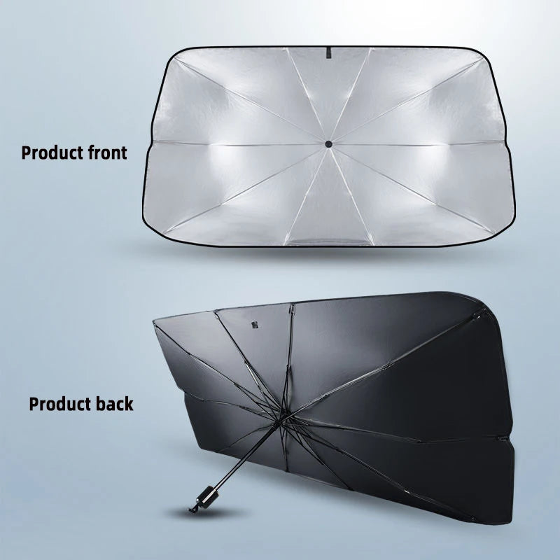 Foldable Car Windshield Sun Shade Umbrella for UV Protection - 10