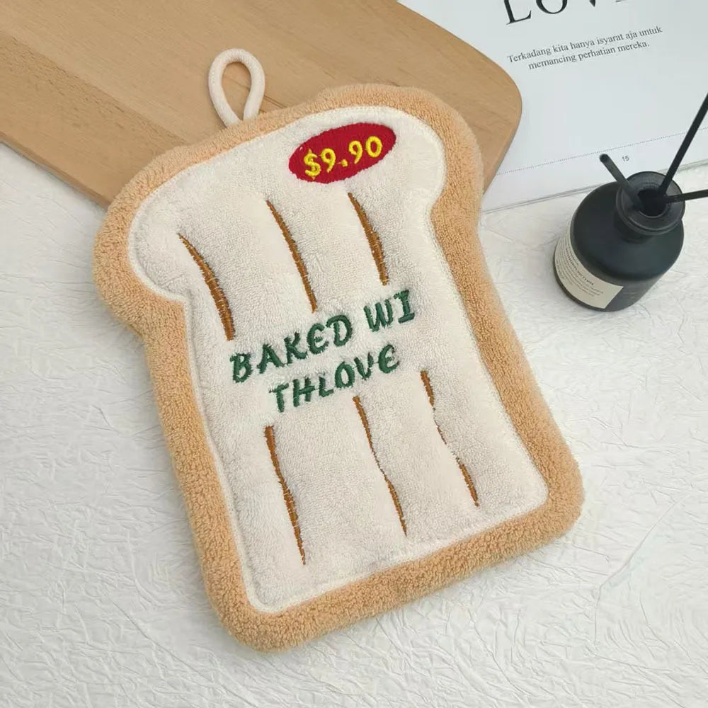 Absorbent Food-Shaped Hanging Hand Towel for Kitchen and Bathroom - 10