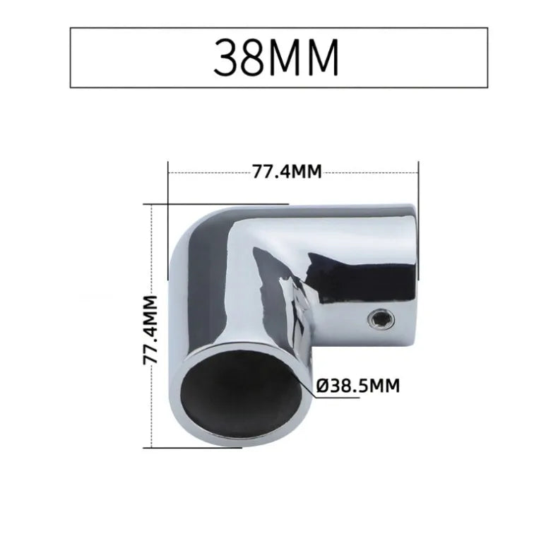 Stainless Steel 2-Way Boat Rail Elbow Pipe Connector