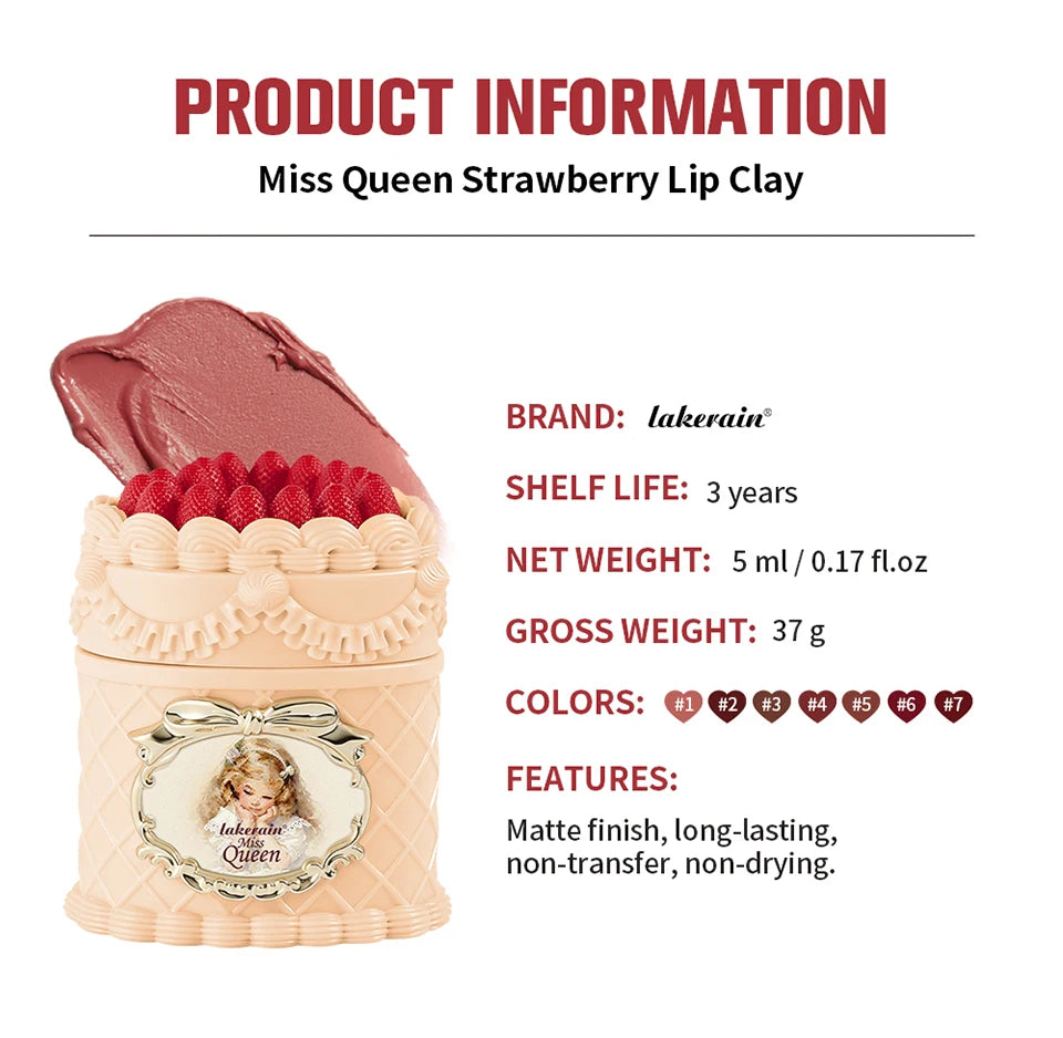 Velvet Matte Strawberry Lip Cream - 16
