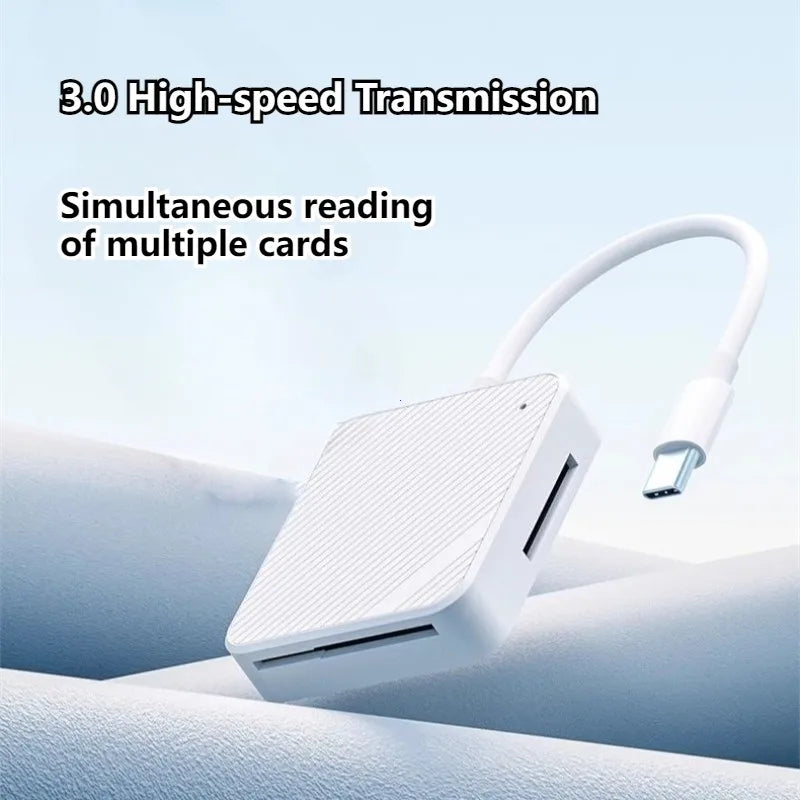 4-in-1 USB-C Multi-Memory Card Reader Adapter - 2