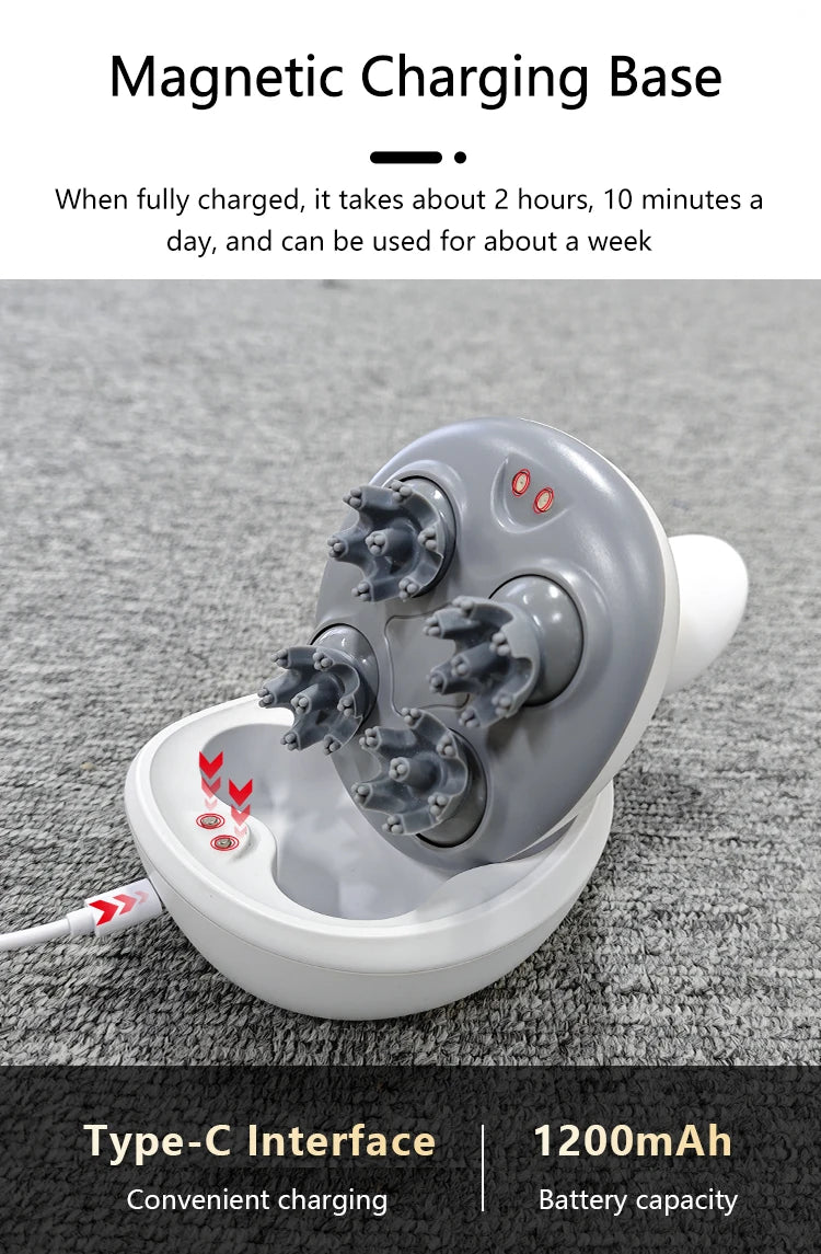 Electric Waterproof Scalp and Head Massager
