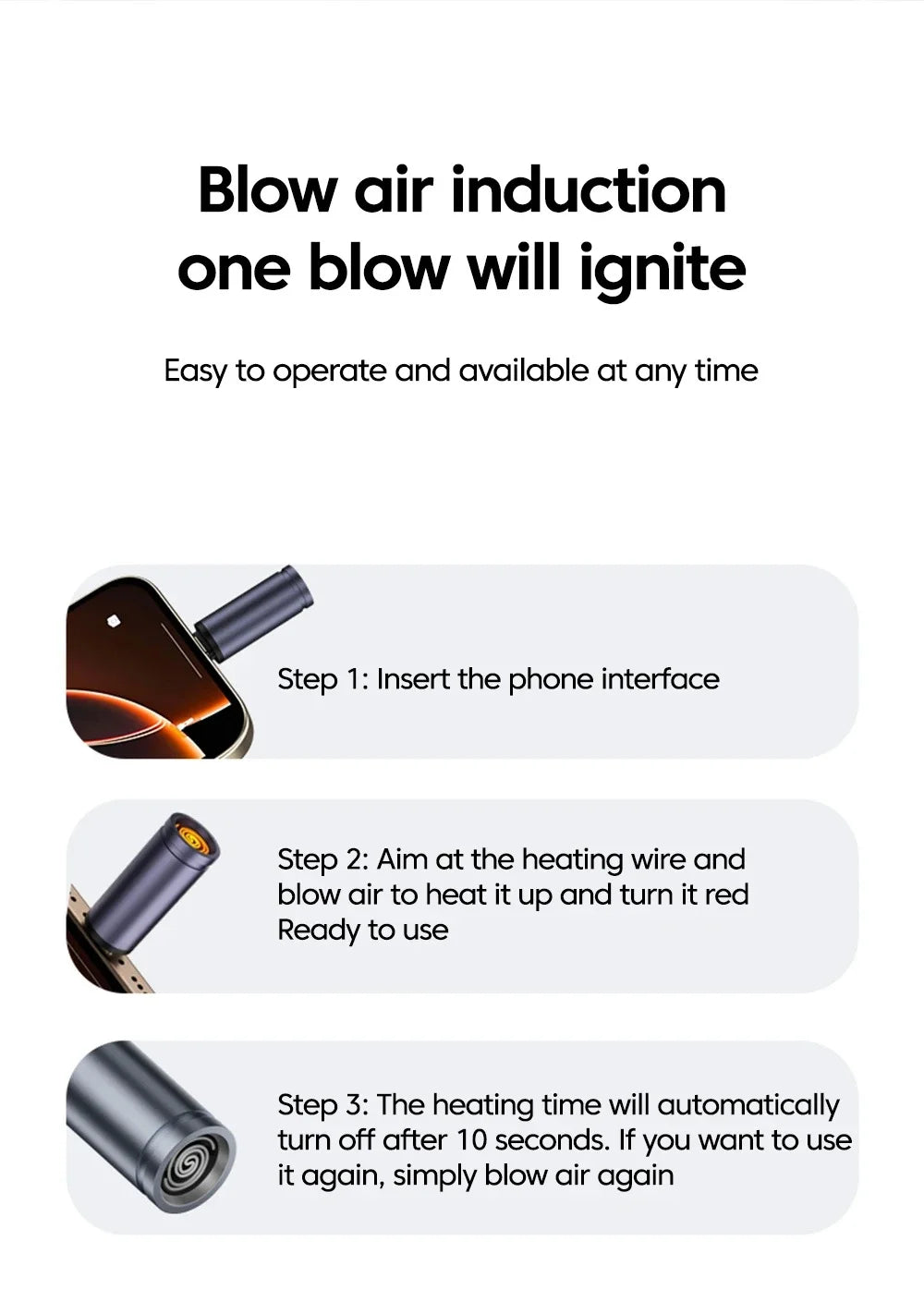 Portable USB-C Phone-Powered Cigarette Lighter - 16