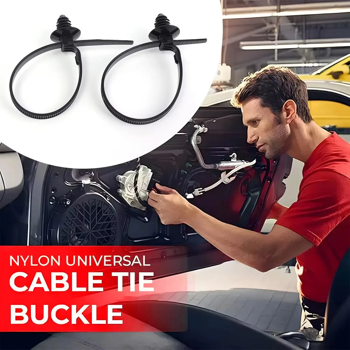 Automotive Push-Fit Wiring Harness Cable Ties - 5