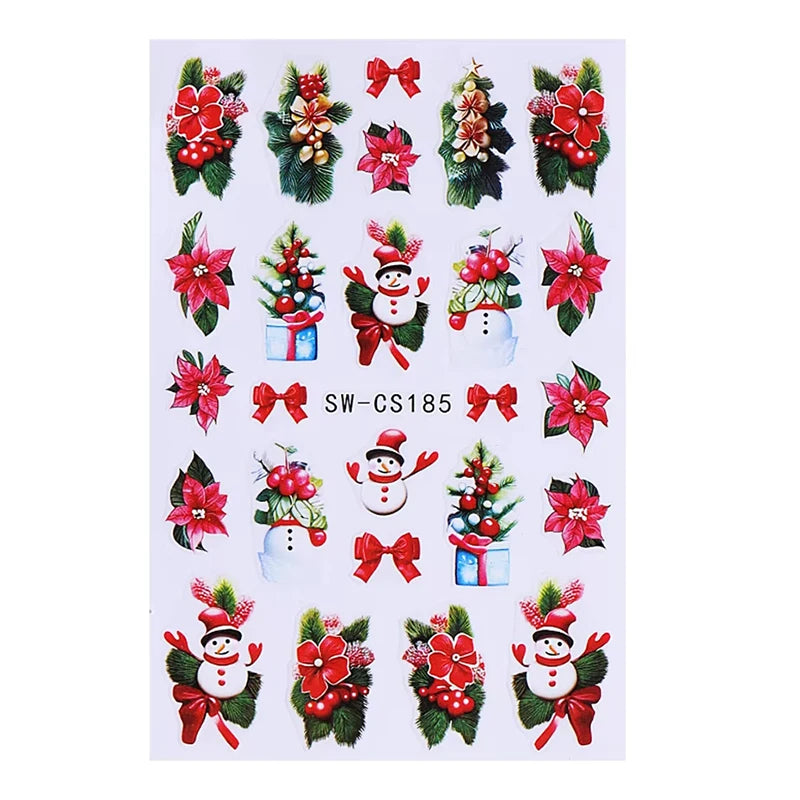 3D Christmas Cartoon Self-Adhesive Nail Art Decal Stickers