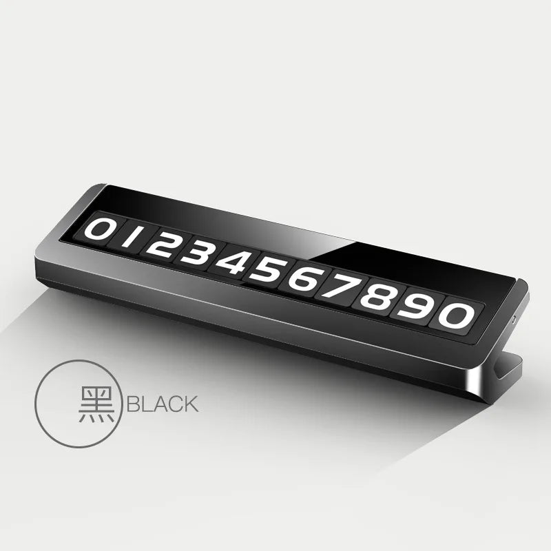 Temporary Car Parking Number Plate with Rotating Display
