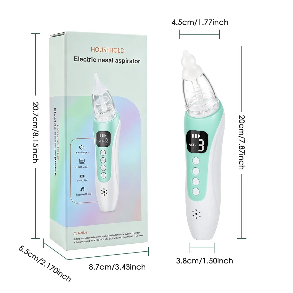 Electric Baby Nasal Aspirator with Music and LED Display