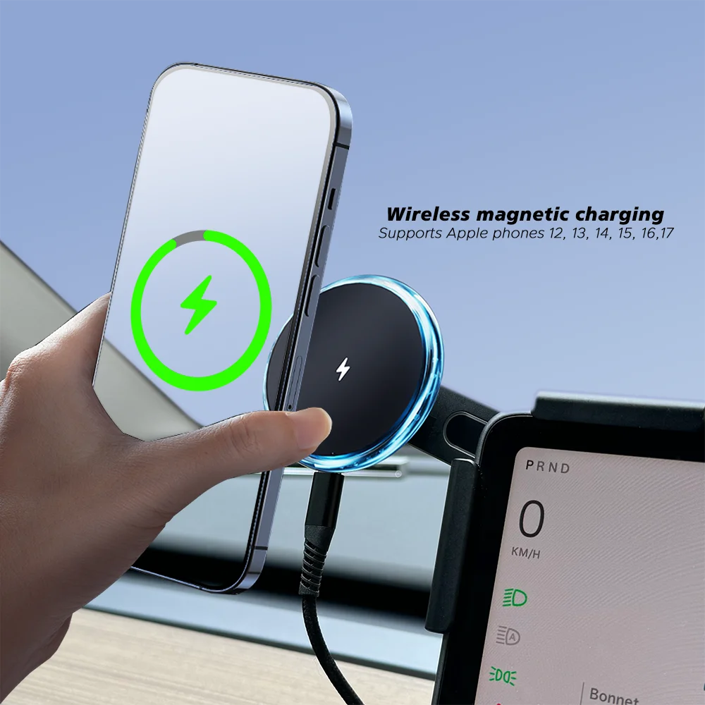 Magnetic Wireless Charging Phone Mount for Tesla
