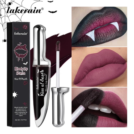 Waterproof Bloody Matte Lip Stain for Halloween Makeup