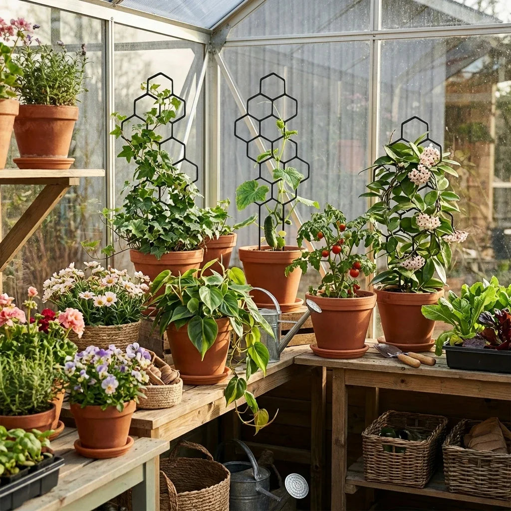Honeycomb Trellis for Climbing Plants and Flowers - 15