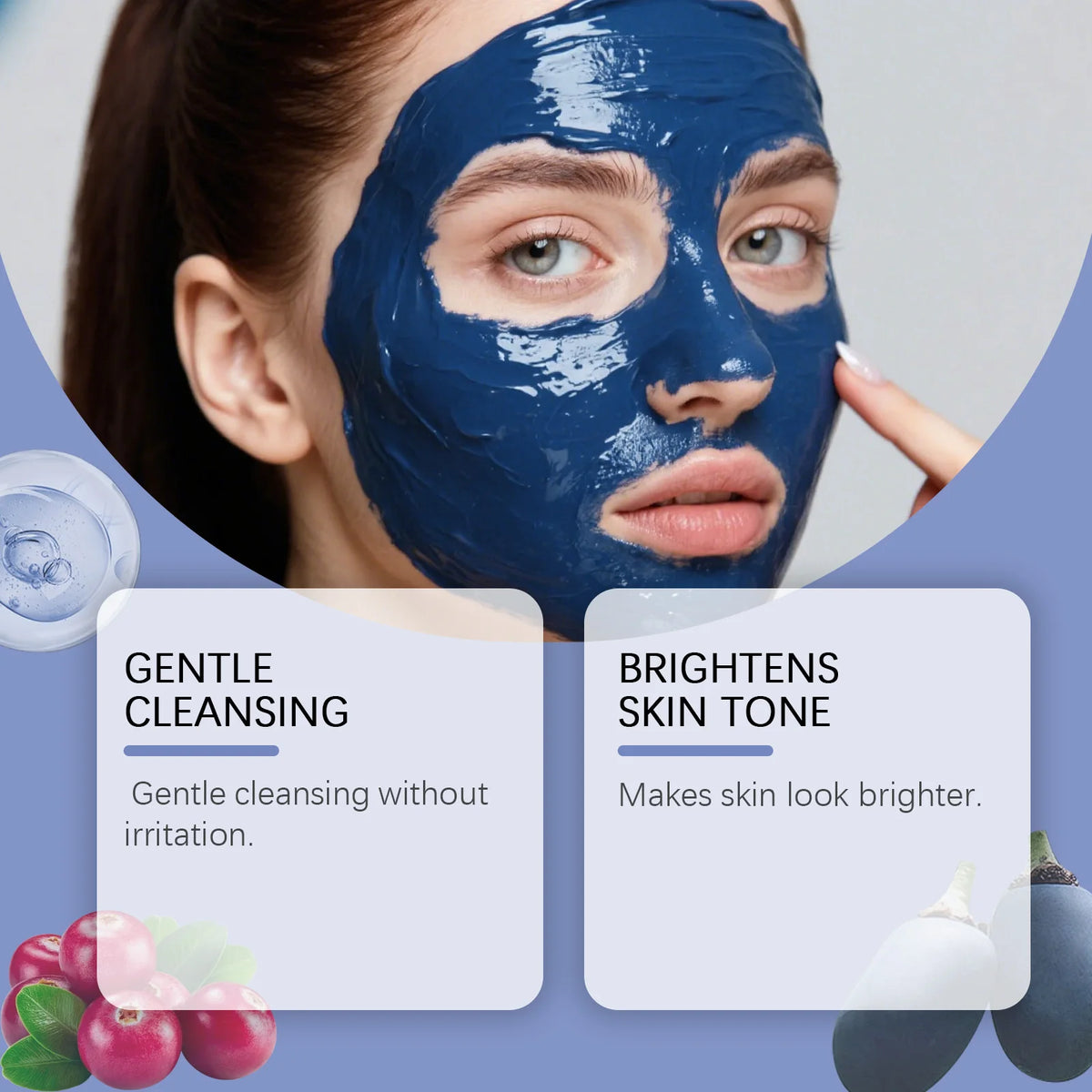 Moroccan Blue Nila Face Mask Powder for Skin Brightening and Cleansing