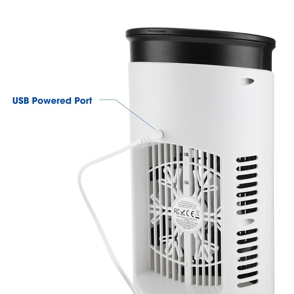 Portable USB Desktop Air Cooling Fan with Humidifier