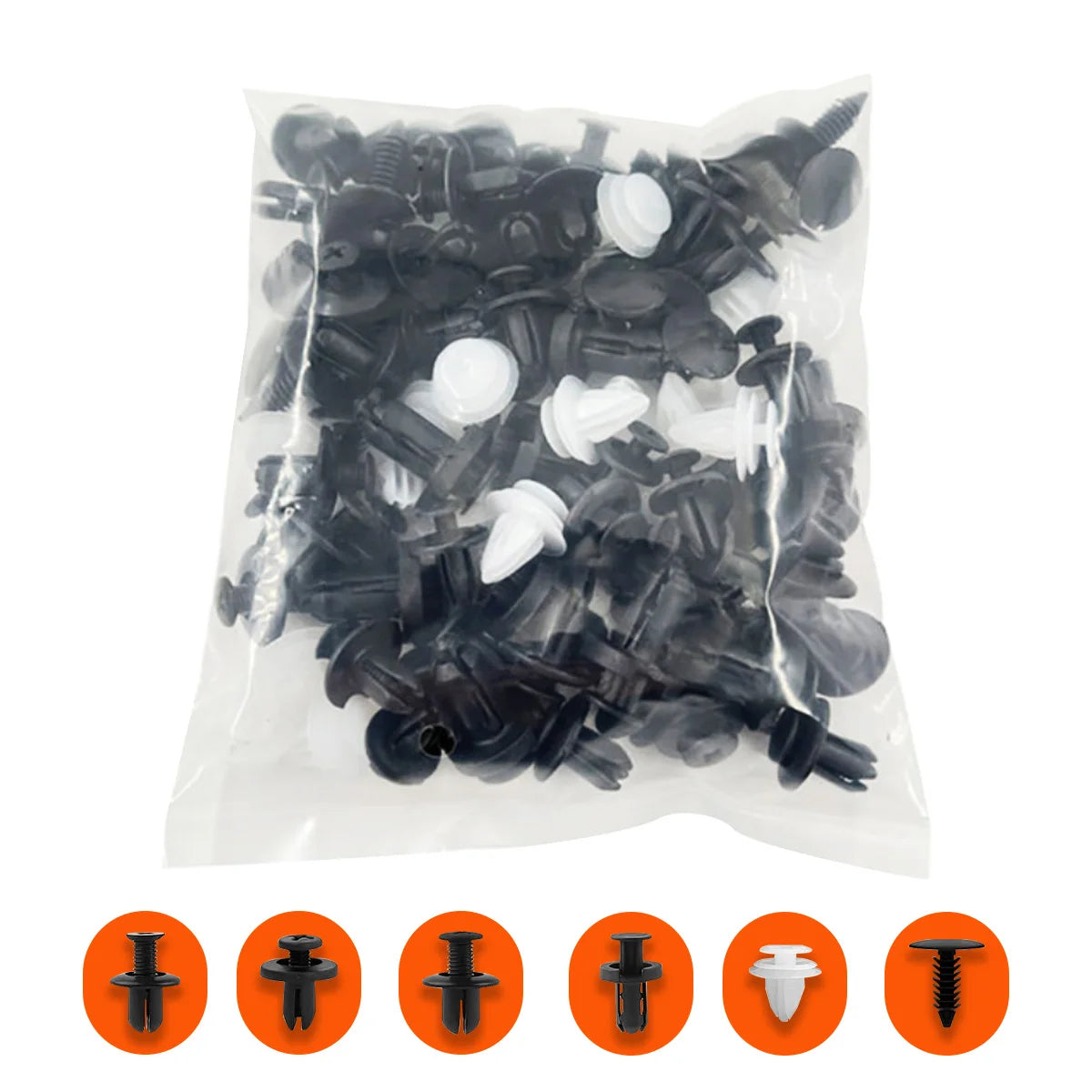 Universal Car Bumper and Trim Fastener Retainer Clip Set