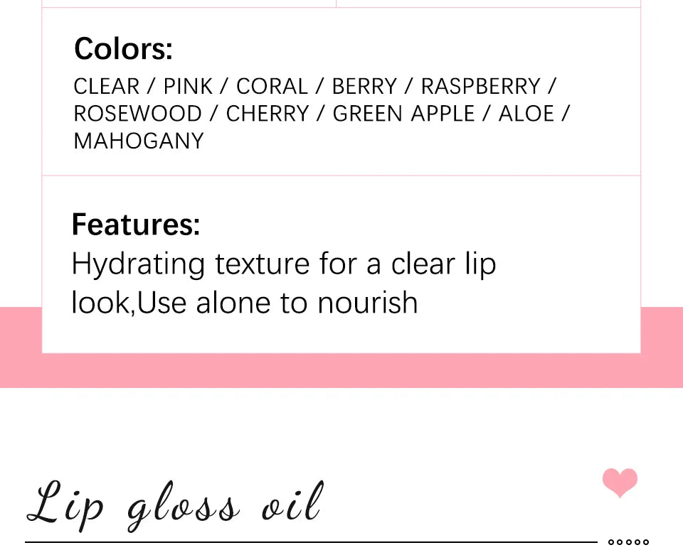 Hydrating Crystal Jelly Lip Glow Oil for Nourished Plump Lips