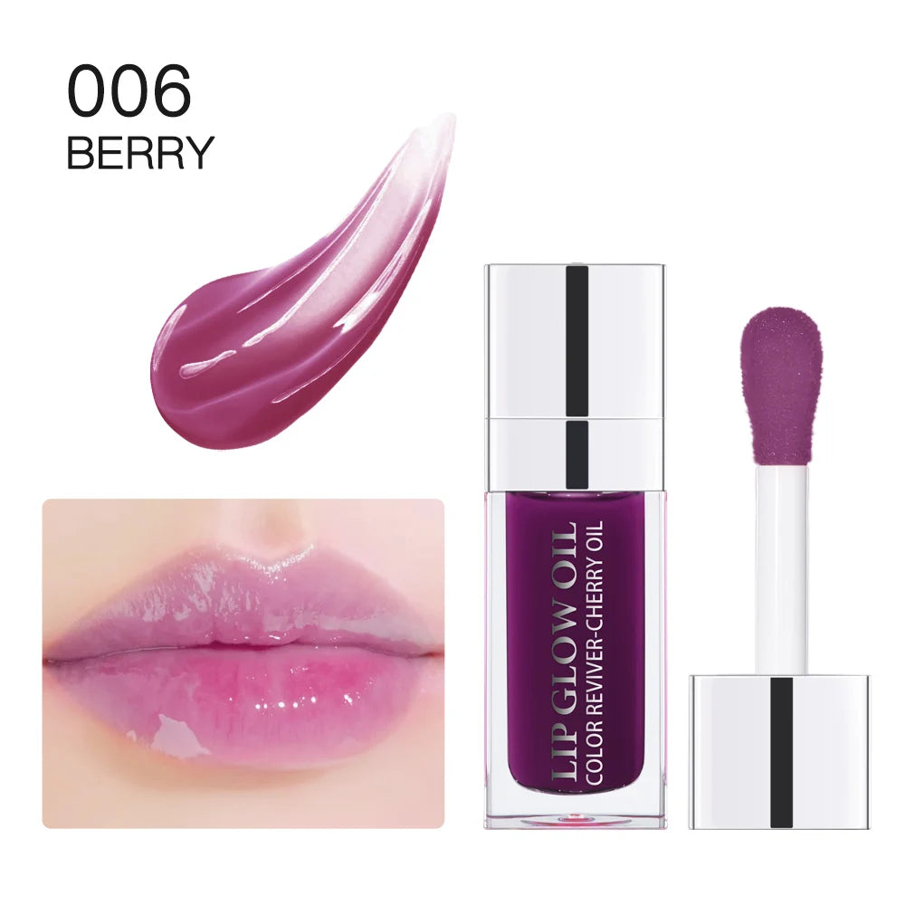 Hydrating Crystal Jelly Lip Glow Oil for Nourished Plump Lips