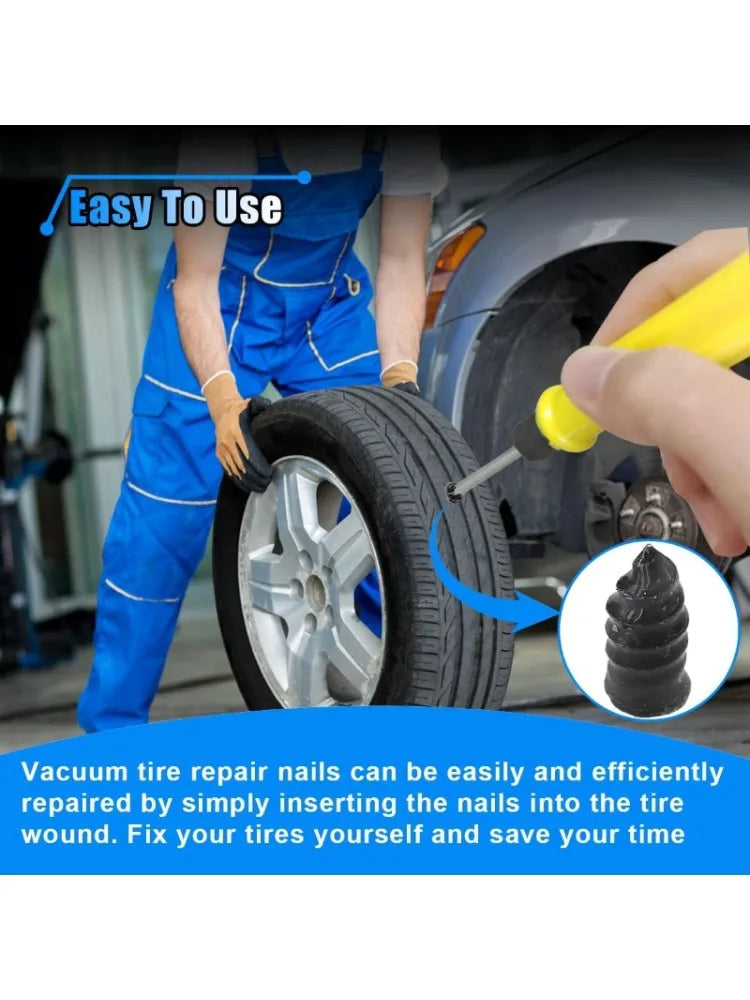 Emergency Tire Puncture Repair Kit for Cars and Motorcycles