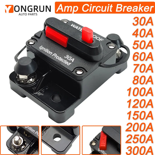 Waterproof Manual Reset Circuit Breaker for Car Audio and Marine