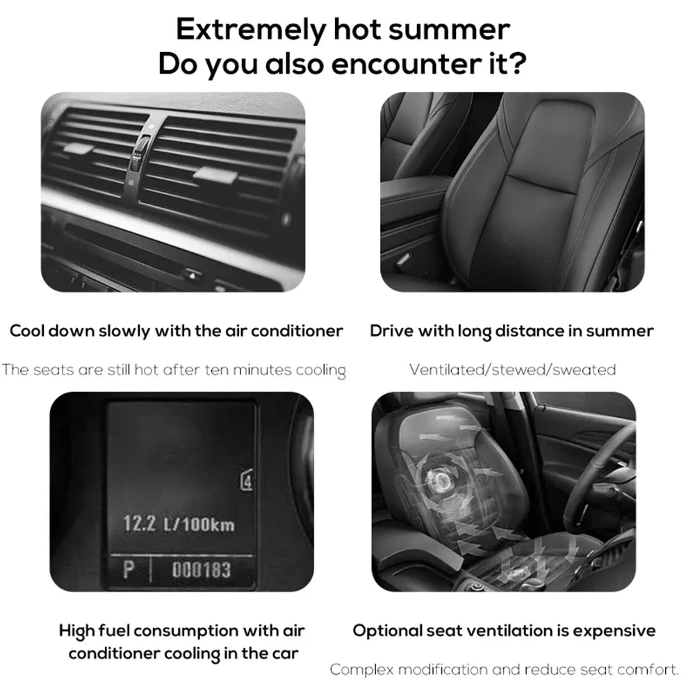 Portable Car Headrest Cooling Fan - 12