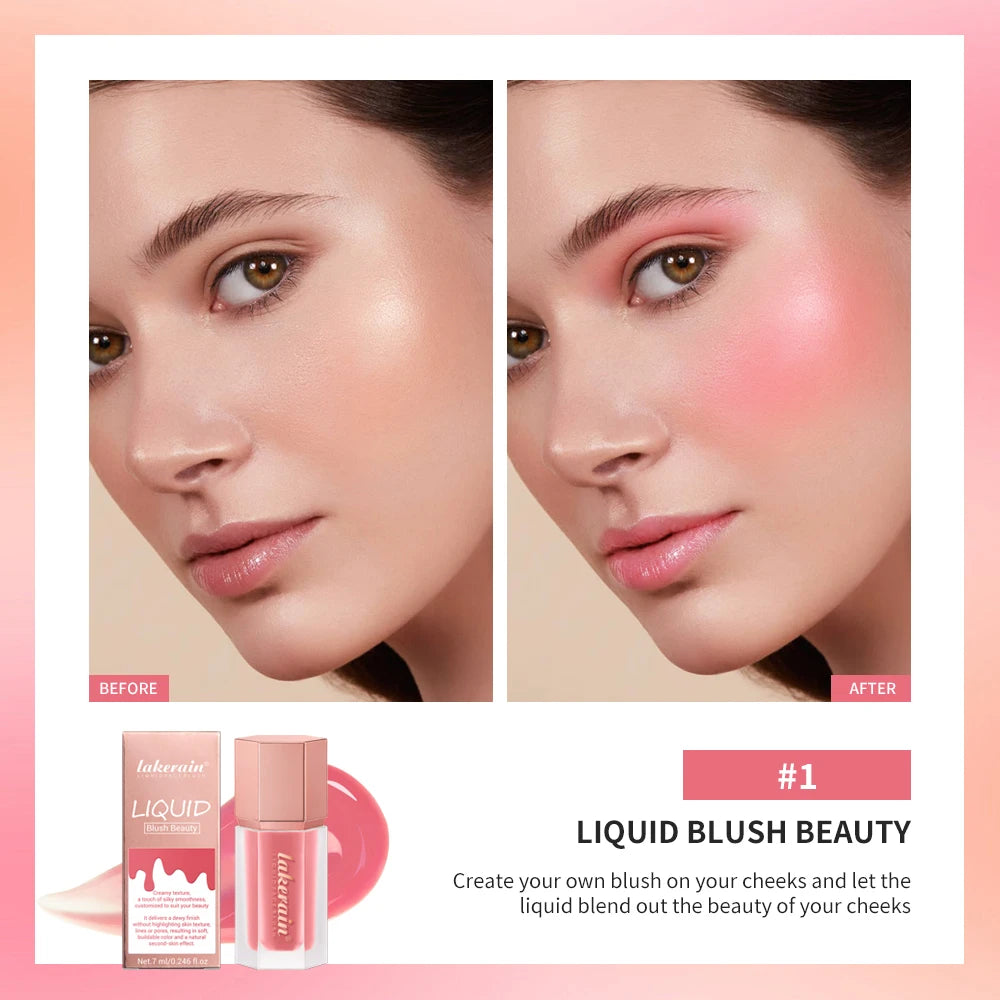 Waterproof Matte Liquid Blush with Mushroom Brush - 5