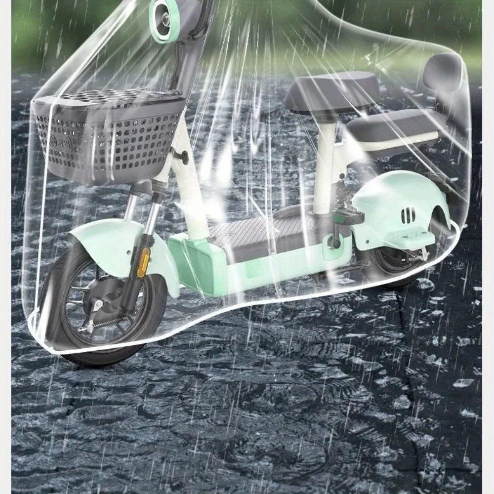 Disposable Waterproof Transparent Bicycle and Motorcycle Rain Cover - 3